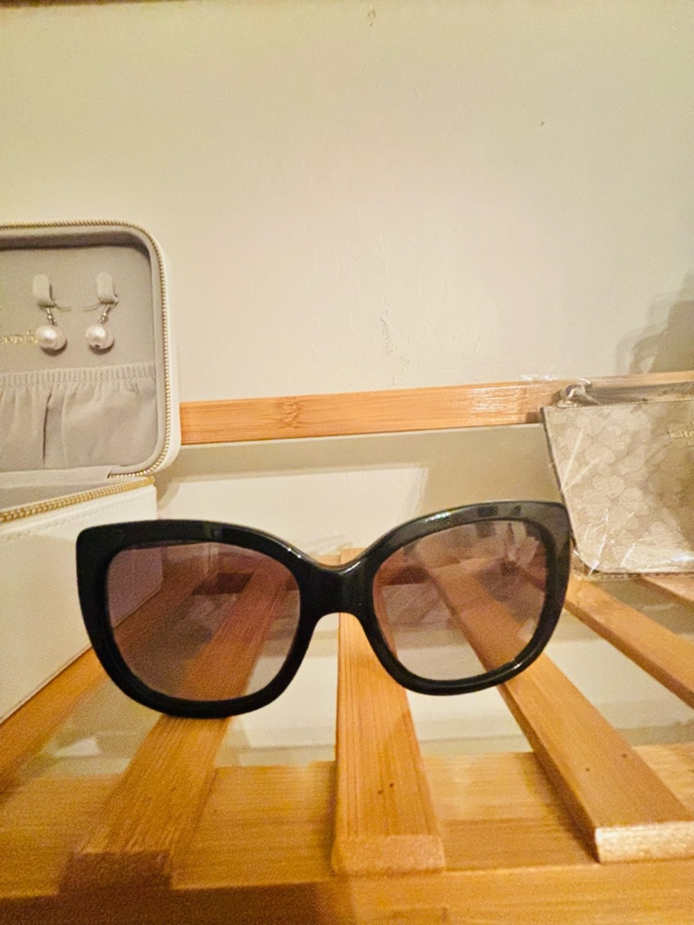 Coach Black Oversized Square Sunglasses with Gradient Lenses - Picture 6 of 13